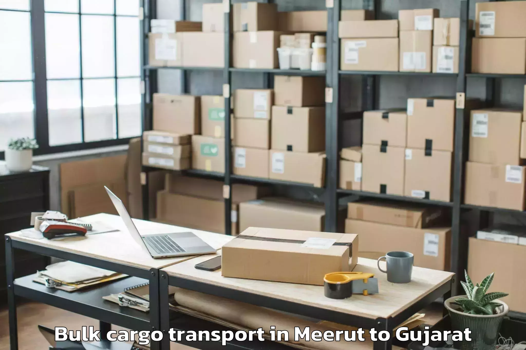 Top Meerut to Tharad Bulk Cargo Transport Available